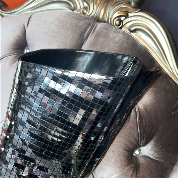 🪩 THE REFLECTION OF PERFECTION 👑 Azalea Wang "Showstopper" Mirror Mosaic Boots 🪩 - Picture 3 of 12